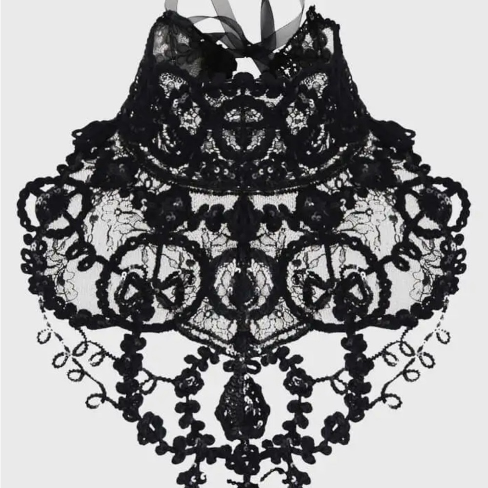 Elegant Black Lace Choker Necklace - Faneva Collar